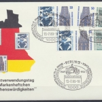 Berlin, MiNr. W 83-W 88 auf 2 Umschlägen, ESST Berlin, FDC