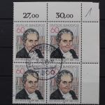 Deutschland (BRD), MiNr. 1082, 4er Block, Ecke rechts oben, gestempelt