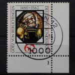 Deutschland (BRD), MiNr. 1036, Ecke rechts unten, FN 1, gestempelt