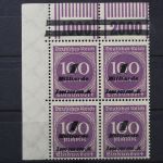 Deutsches Reich, MiNr. 331 b, 4er Block Ecke li. oben, postfrisch