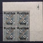 Deutsches Reich Dienst, MiNr. 64, 4erBlock, Ecke re. oben, postfrisch