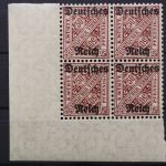 Deutsches Reich Dienst, MiNr. 63, 4er Block, Ecke li. unten, postfrisch