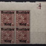Deutsches Reich Dienst, MiNr. 63, 4er Block, Ecke re. oben, postfrisch