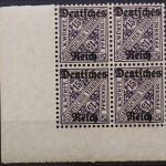 Deutsches Reich Dienst, MiNr. 59, 4er Block, Ecke li. u., postfrisch