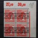 Bizone, MiNr. 46 I, 4er Block, Ecke rechts oben, postfrisch