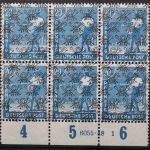 Bizone, MiNr. 43 II, 6er Block, Unterrand mit HAN, postfrisch