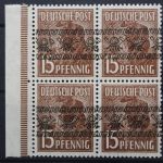 Bizone, MiNr. 41 I, Viererblock, postfrisch