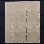 Bizone, MiNr. 43 I, 4er Block, Ecke rechts oben, ndgz, postfrisch