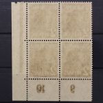 Bizone, MiNr. 36 I, 4er Block, Ecke rechts unten, postfrisch