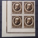 Bayern, MiNr. 109 I A, 4er Block, Ecke links unten, postfrisch