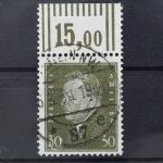 Deutsches Reich, MiNr. 417, Oberrand Walze 2/9/2, gestempelt