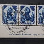 DDR, MiNr. 509, Dreierstreifen, Ecke links unten, DV, gestempelt