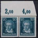 Deutsches Reich, MiNr. 392 WP, Oberrand, Platte, Neugummi