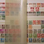 Briefmarken Ausland-Posten, Karton voller Alben