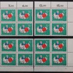 Berlin, MiNr. 311, alle 4 Ecken, 4er Blöcke, FN 1, PLF I, postfrisch