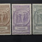 Italien, MiNr. 183-185, Falz