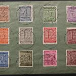 Sowj. Zone, MiNr. 126-137 X, Satz auf Briefvorderseite, gestempelt