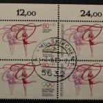 Deutschland (BRD), MiNr. 1207, Viererblock, Ecke links oben, gestempelt