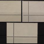 Deutschland, MiNr. 1206-1208, Ecken re. unten, FN 1 bzw. 2, gestempelt