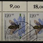 Deutschland (BRD), MiNr. 1205, waag. Paar, Ecke links oben, gestempelt