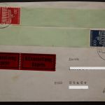 Deutschland (BRD), MiNr. 508 + 509 je mit 4 Leerfelder auf Eilboten