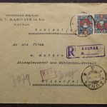 Litauen, Einschreiben ab Kaunas nach Bitterfeld am 3.1.22
