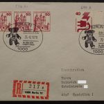 Berlin, MiNr. 407 re. Rand mit DZ 7 + 536 auf Brief