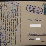 Eßbach über Schleitz, Landpoststempel auf Ansichtskarte