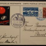 Schweiz, MiNr. 258 auf G. Bennett Ballon Karte, 1932