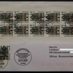 Deutschland (BRD), MiNr. 2139, Zehnerbogen auf Brief, ESST