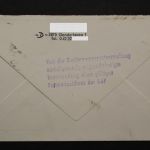 Postkrieg, Deutschland (BRD) MiNr. 1265, Brief in die DDR, wiederzurück