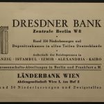 Deutsches Reich, MiNr. 686-688, Sonderblatt Dresdner Bank