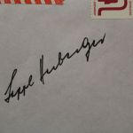 Sepp Herberger, Originalunterschrift auf Brief, 28.3.77