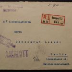Ungarn, R-Brief ab Budapest nach Berlin, 1920