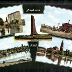 Kiel, Martensdamm, Kirche, Bahnhof, Hafen etc.