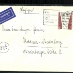 Berlin, MiNr. 188, Luftpostbrief von Berlin nach Koblenz