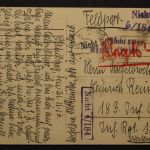 Feldpostkarte vom 22.11.16, Stempel Nicht 1,2,3 + 4 / 184