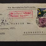 Brasilien, mit Luftpost Via Westfalen 1934 nach Flensburg