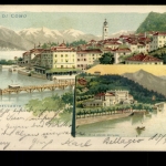 Lago di Como, Uferpartrie mit Schiffsanleger