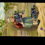 Herzlichen Glückwunsch zum Geburtstag, Mädchen mit Blumen