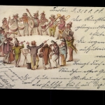 Musikantengruppe im Kreis stehend