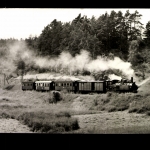Harzbahnm Dampflok mit 4 Wagons