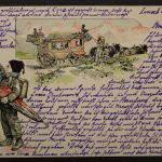 Postkutsche, Kind am Briefkasten, 1897