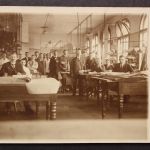 Büroleben 1917, Mitarbeiter, Tische und viel Papier