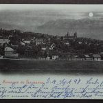 Lausanne, Ortsansicht bei Vollmond