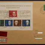 Deutschland, Block 2 + MiNr. 303 auf R-Brief am 8.9.59 gelaufen, FDC