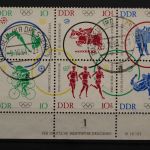 DDR, MiNr. 1039-1044, Sechserblock, Druckvermerk, gestempelt