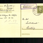 Eichdorf Dahlenburg Land, Landpoststempel auf Ganzsache