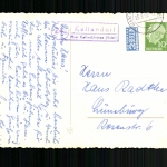 Kallendorf über Kaltenkirchen (Holst), Landpoststempel auf Karte