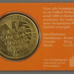 Medaille zur Fussball WM 2006, Ausgabe für Argentinien